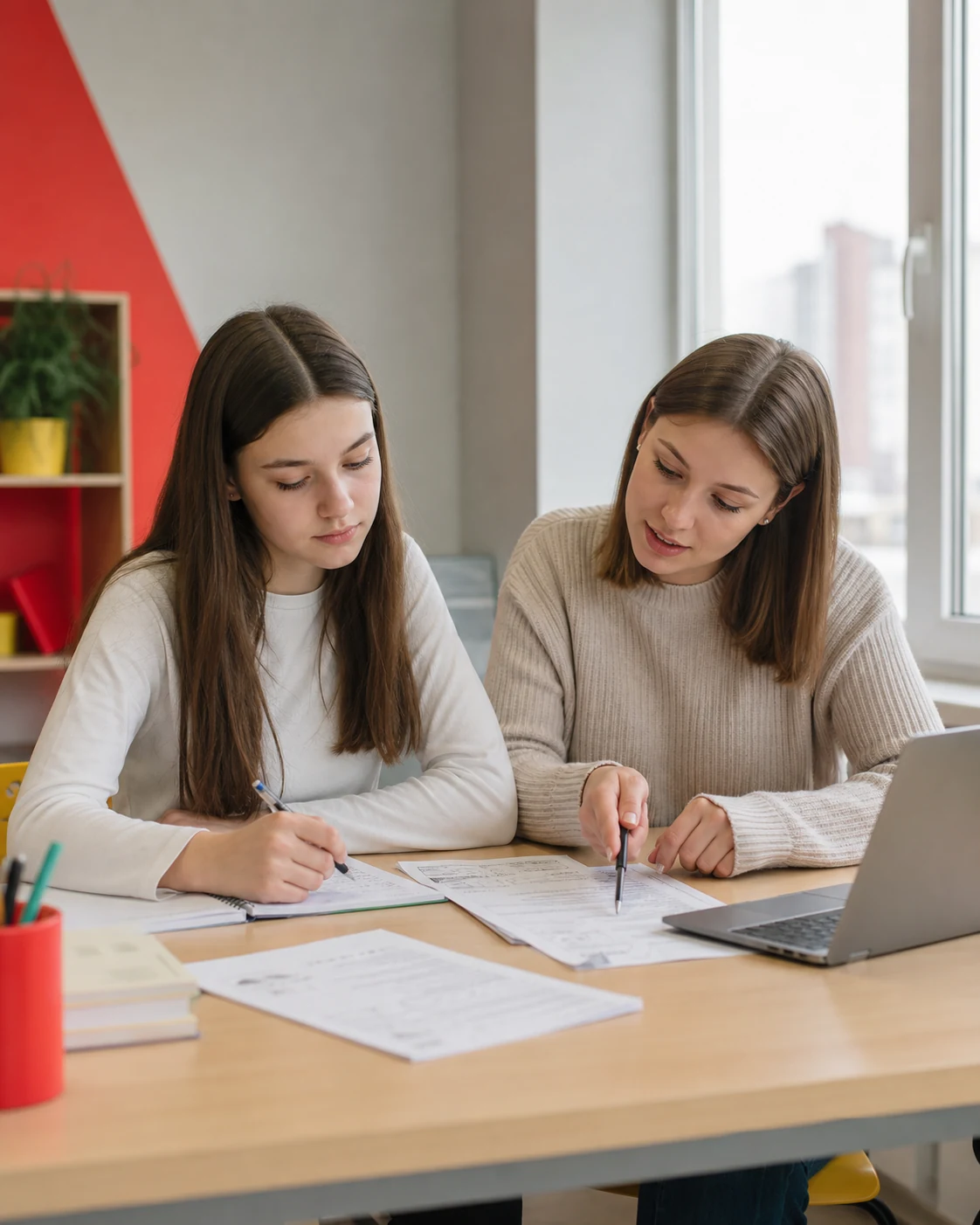Старшеклассница готовится к ОГЭ и ЕГЭ с преподавателем